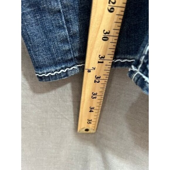 Pepe Jeans Womens 28 Blue Denim Skinny Faded Whiskered Flap Pocketed Jeans 28x31 - Picture 9 of 11